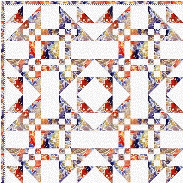 Goose in the Pond, Paisley Quilt Kit - 61 1 2  x 76 1 2  Supply - Image 3