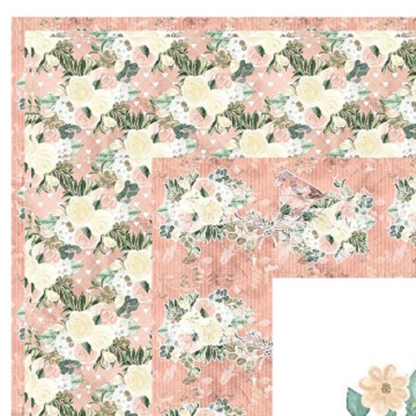 Watercolor Roses Wreath Wall Hanging 42  x 42  Online - Image 3