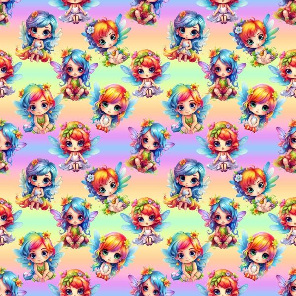 Cartoon Fairy Girl Fabric on Sale