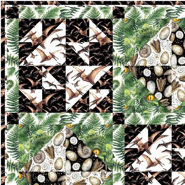 Dino-mite Quilt Kit - 70 1 2  x 70 1 2  Supply - Image 3