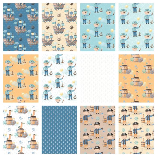 Pirates Fabric Collection - 1 2 Yard Bundle For Cheap