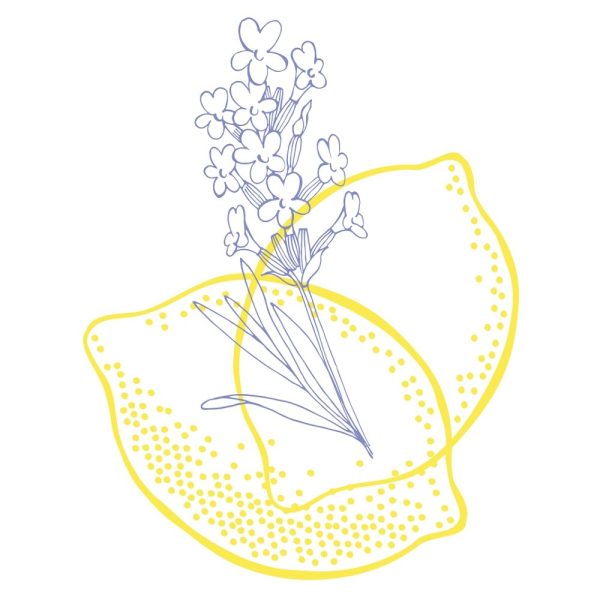 Lemon & Lavender Fabric Panel - Variation 3 For Discount