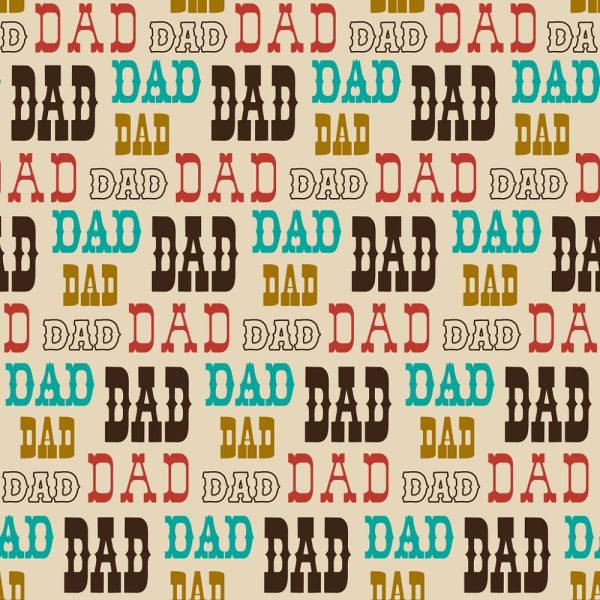 Dad Allover Font Fabric - Tan Online