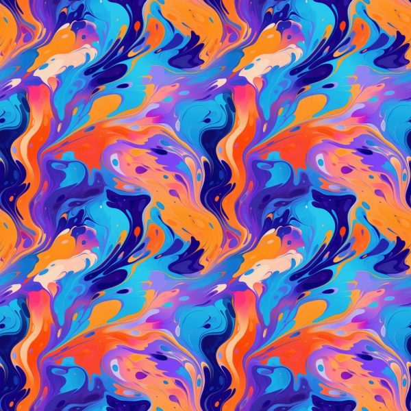 Pop Of Color Abstract Marbled Fabric Hot on Sale