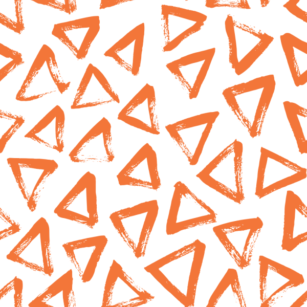 Hand Drawn Triangles Fabric - Pumpkin Online now