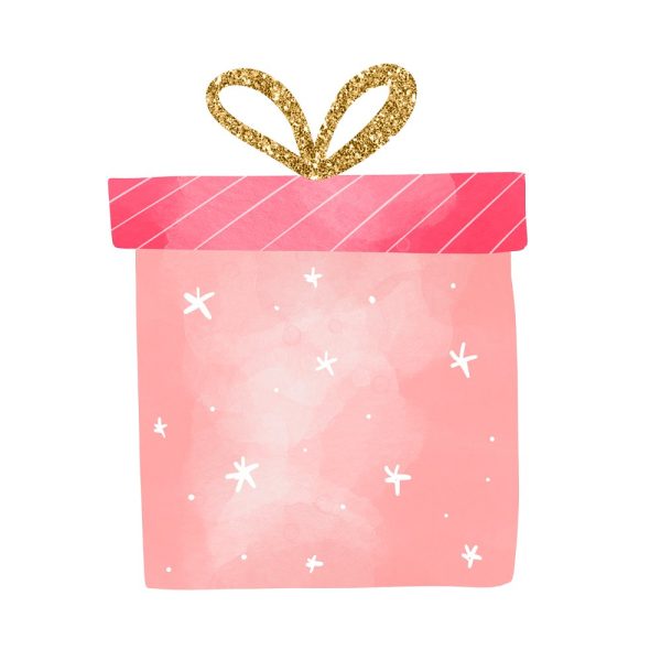 Christmas Dino Present Fabric Panel - Pink Discount