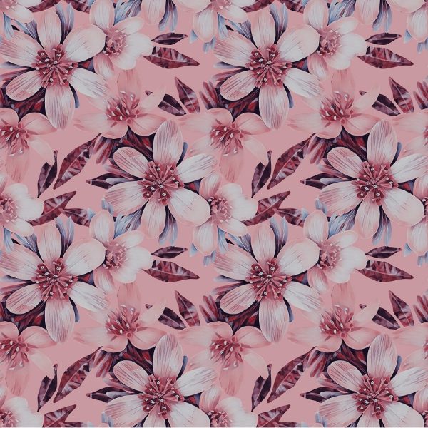 Elegant Pink Floral Fabric Online now