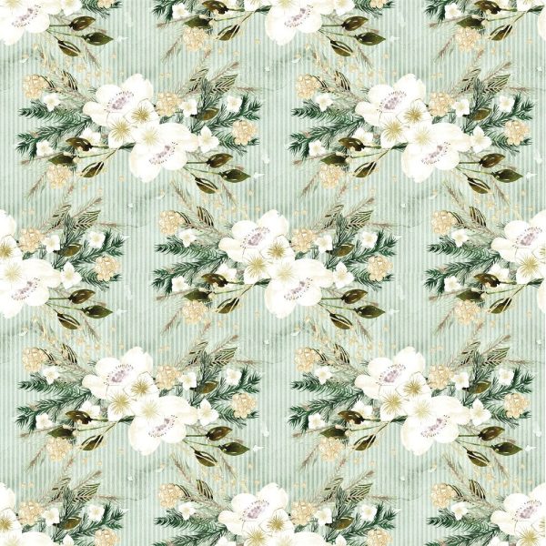 Pine Branches Pattern #8 Fabric For Sale