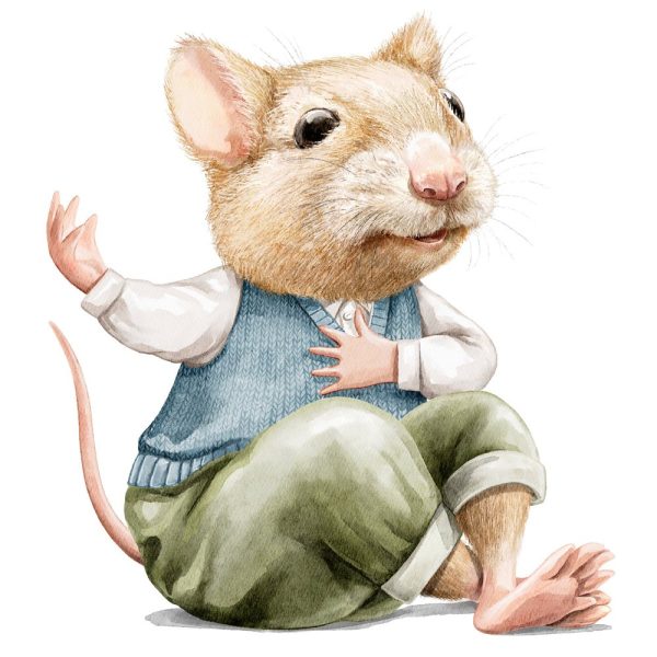 Little Critters Picnic by the River Mouse Sitting Fabric Panel For Discount