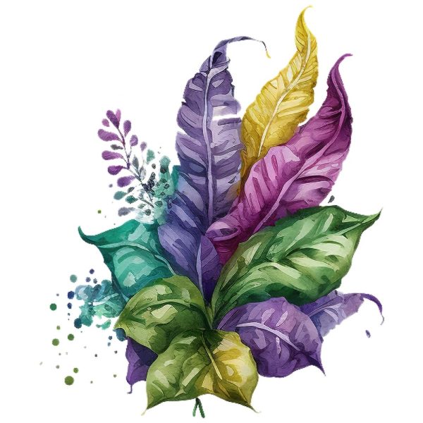 Mardi Gras Bouquet #1 Fabric Panel Discount