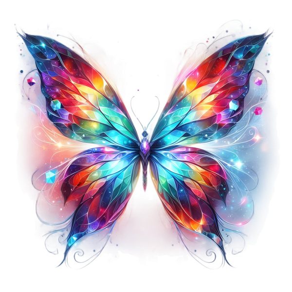 Mystical Butterflies Crystal #5 Fabric Panel Fashion