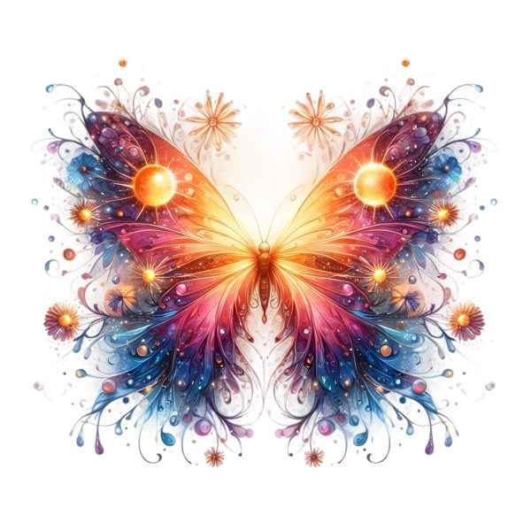 Mystical Butterflies Sunburst #2 Fabric Panel Online Sale