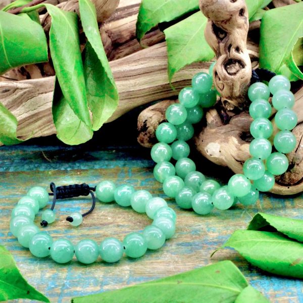Green Aventurine Adjustable Bracelet - 10mm Hot on Sale
