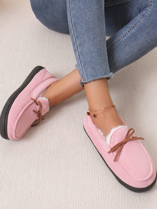 Hazel Blues® |  Bow Round Toe Flat Slip-Ons Hot on Sale - Image 4